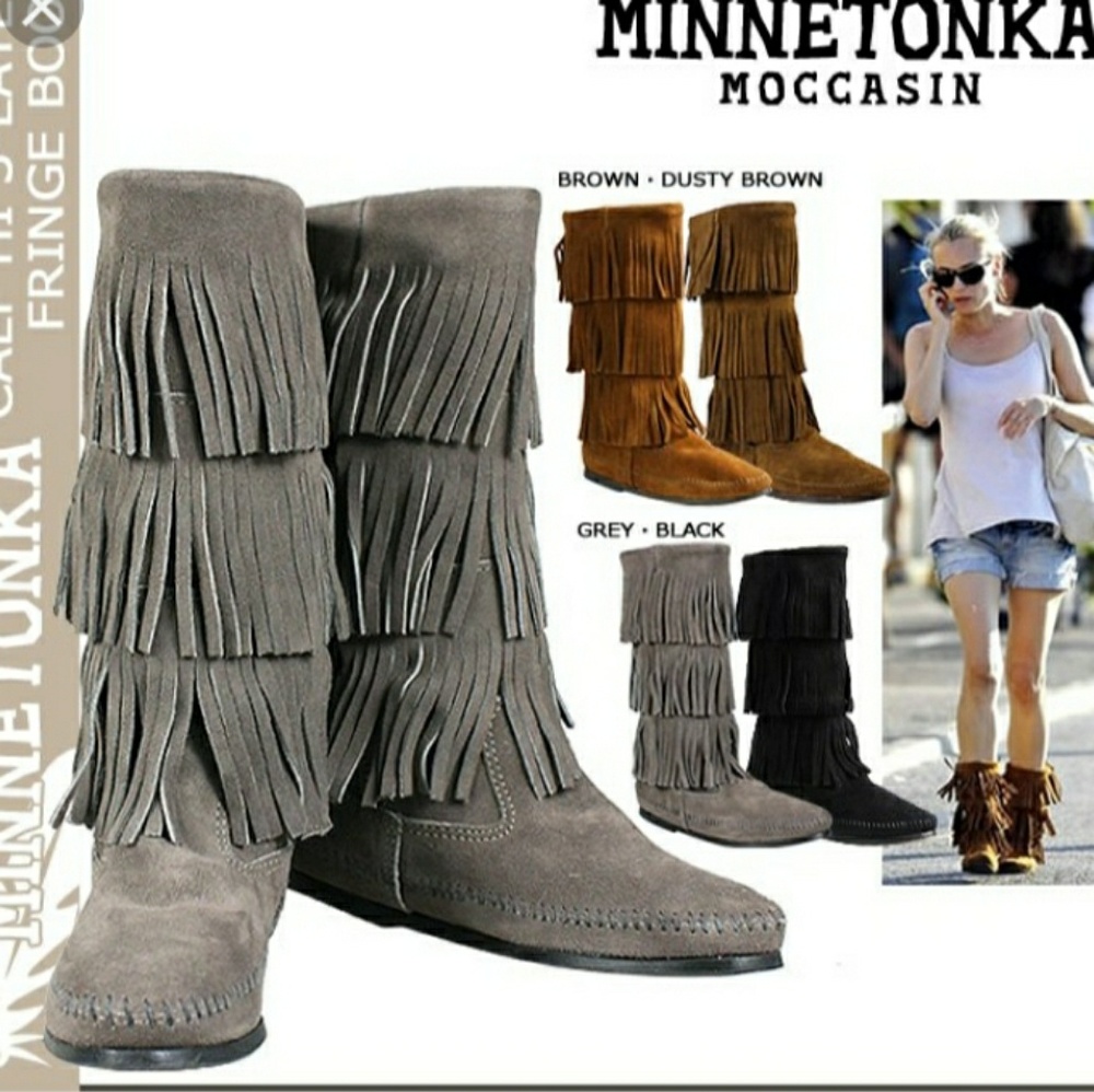 Minnetonka Fringe Boots